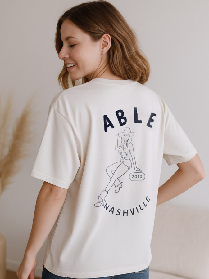 ABLE Easy Now Short Sleeve Tee Bone