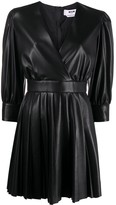 Thumbnail for your product : MSGM Faux Leather Wrap-Effect Dress