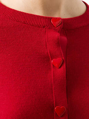 Love Moschino heart button cropped cardigan