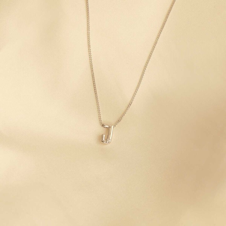 ASTRID & MIYU J Initial Pendant Necklace in Silver ShopStyle