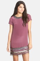 Thumbnail for your product : Nicole Miller 'Baba' Embellished Silk Shift Dress