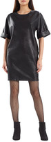 Thumbnail for your product : Natori Prism Short-Sleeve Faux Leather Dress