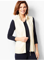 Thumbnail for your product : Talbots Twill Knit Vest - Ivory