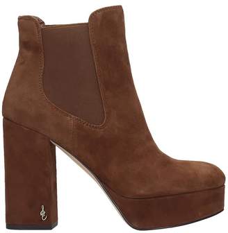 Sam Edelman Abella High Heels Ankle Boots In Leather Color Suede