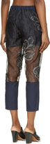 Thumbnail for your product : 3.1 Phillip Lim Black & Blue Embroidered Organza Trousers