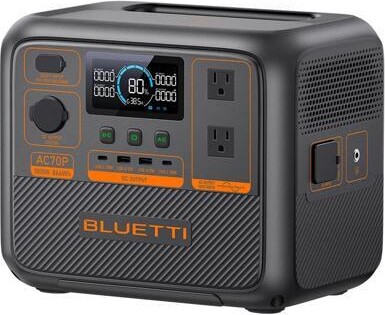 BLUETTI AC70P Portable Power Station 1000W 864Wh, Everyday Use