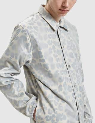 Stussy Translucent Coach Jacket in Leopard