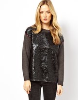 Thumbnail for your product : Eleven Paris Twiggy Coated Knitted Sweater