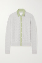 Thumbnail for your product : KING & TUCKFIELD Two-tone Pointelle-knit Merino Wool Shirt - Gray