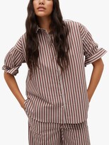 Thumbnail for your product : MANGO Striped Cotton Blend Shirt