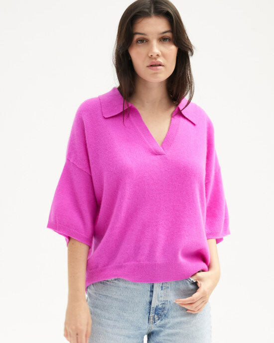 Absolut Cashmere Charlene 3/4 Sleeve Cashmere Sweater Neon Purple -  ShopStyle