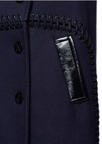 Thumbnail for your product : 3.1 Phillip Lim Lambskin shearling collar lace-up sleeveless peacoat