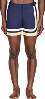 Thumbnail for your product : Orlebar Brown Navy & Yellow Bulldog Swim Shorts