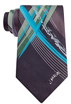 Thumbnail for your product : J. Garcia Jerry Garcia Men's Green 'Curves & Lines' Printed Silk Tie
