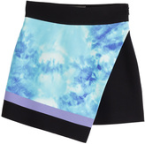 Thumbnail for your product : Fausto Puglisi Silk Mini Skirt with Tie-Dye Print