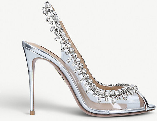 aquazzura sandals silver