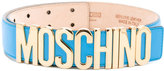 Moschino - ceinture à boucle à logo - women - Cuir - 85