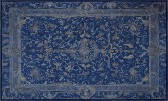 Bungalow Rose Machine Washable Blue Area Rug