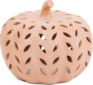 TJMAXX Outdoor Safe Ceramic Cut Out Pumpkin