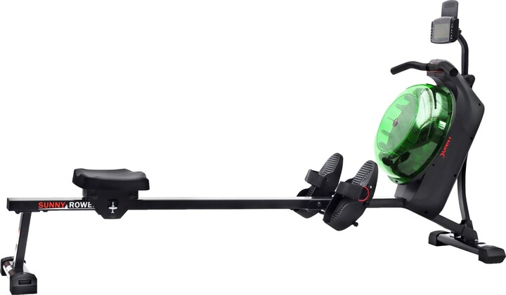 Sunny Health & Fitness Magnetic Water Rowing Machine, Green
