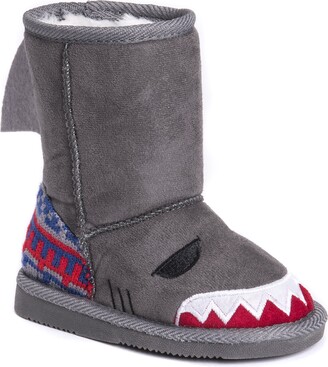 Muk Luks Boy's Finn Shark Boots Fashion