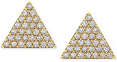 Thumbnail for your product : Crislu Crystal Pavé Triangle Stud Earrings