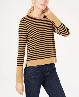 Eileen Fisher Tencel TM Round-Neck Striped Sweater, Regular & Petite