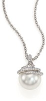 Thumbnail for your product : Mikimoto Twist 11MM White Cultured South Sea Pearl, Diamond & 18K White Gold Pendant Necklace