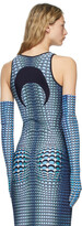 Thumbnail for your product : Marine Serre Blue Moonfish Second Skin Long Gloves