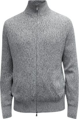 Brunello Cucinelli Men's Full-Zip Knit Cardigan Sweater - ShopStyle