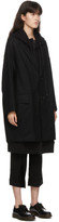 Thumbnail for your product : Regulation Yohji Yamamoto Black Wool Double-Layered Hooded Jacket