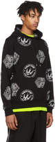 Thumbnail for your product : McQ Black All Over Logo Big Hoodie