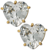 Thumbnail for your product : Juicy Couture Gold-Tone Crystal Heart Stud Earrings