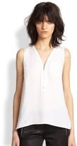 Thumbnail for your product : The Kooples Silk Zip Tank