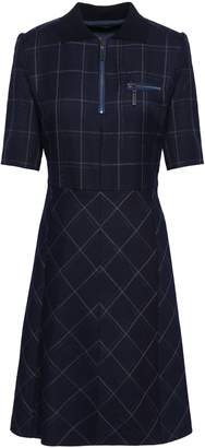 Piazza Sempione Checked Wool-blend Dress