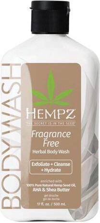 Hempz Fragrance Free Herbal Body Wash 17oz