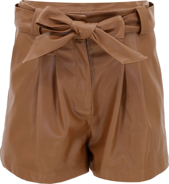 The Perfect Season Camel Brown Leather Shorts – Shop the Mint