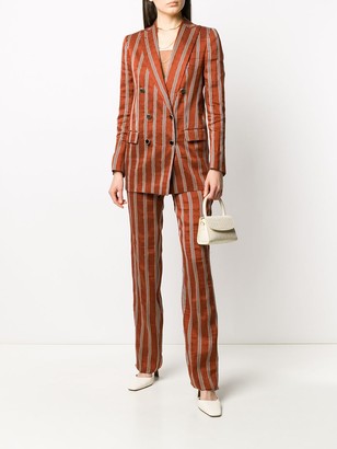 Tagliatore Jasmine double breasted striped noil suit