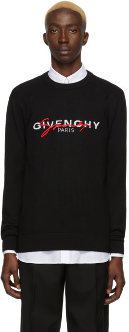 black white and red givenchy sweater