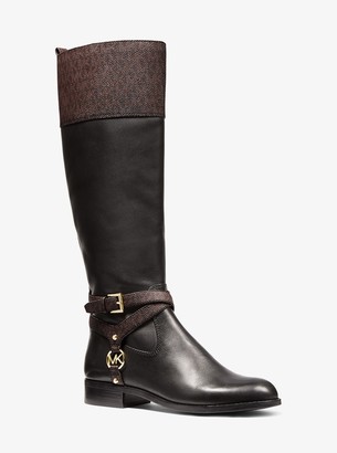 michael kors two tone riding boots