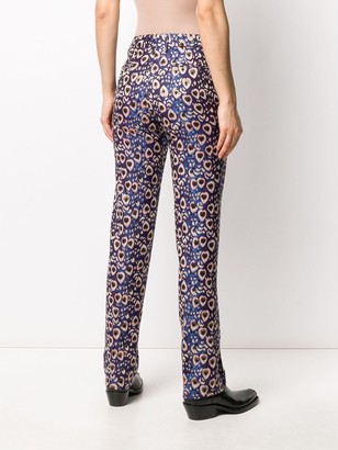Pt01 Peacock Feather Print Trousers