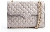Thumbnail for your product : Rebecca Minkoff dove grey leather studded 'Quilted Affair' shoulder bag