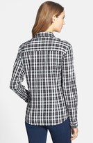 Thumbnail for your product : Nexx Contrast Trim Plaid Crinkled Cotton Blouse