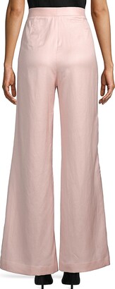 Donna Karan Linen-Blend Wide Trousers