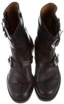 Thumbnail for your product : Gucci Leather Buckle Ankle Boots