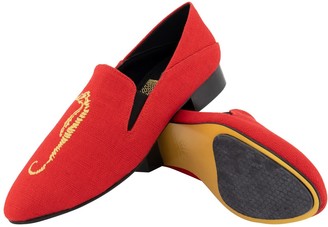 Hexa Shoes Speedey 1" Canvas Vegan Loafer - Red Color