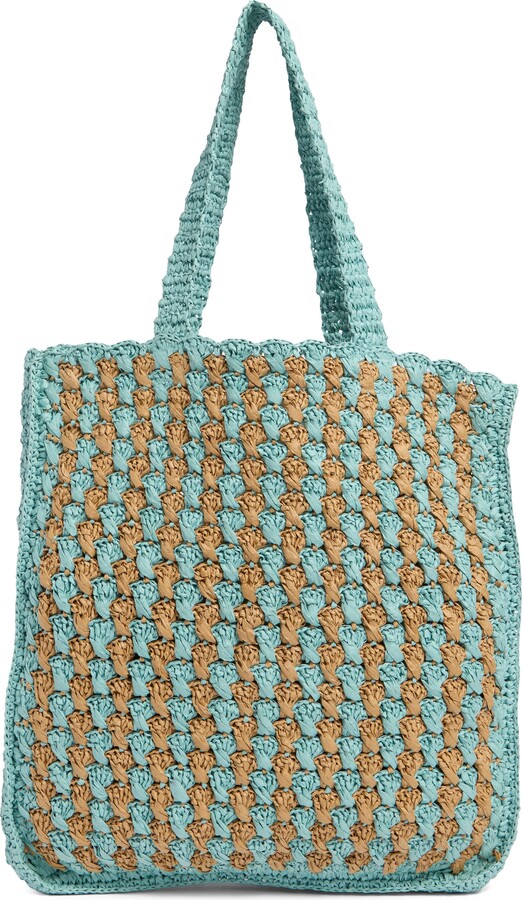 Collection XIIX Two-Tone Crochet Tote Bag