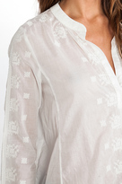 Thumbnail for your product : Velvet by Graham & Spencer Blanche Embroidered Cotton Voile Top