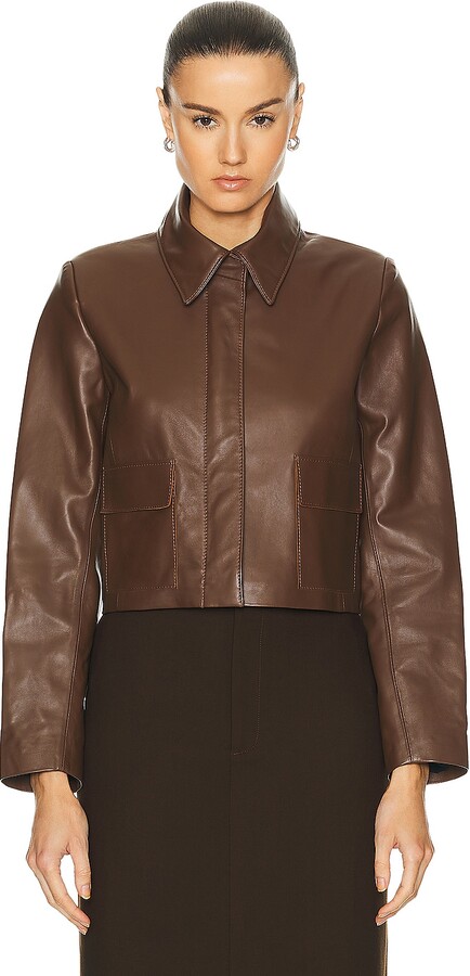 NOUR HAMMOUR Bleeker Jacket in Brown