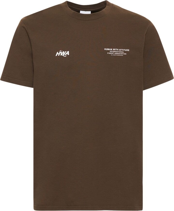 HUMAN WITH ATTITUDE Jersey Logo International T-shirt - ShopStyle